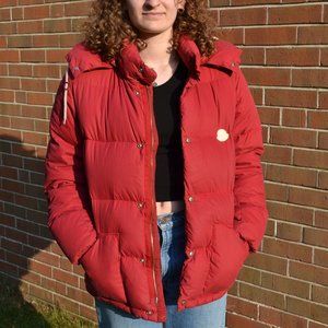 Moncler Red Puffer Coat